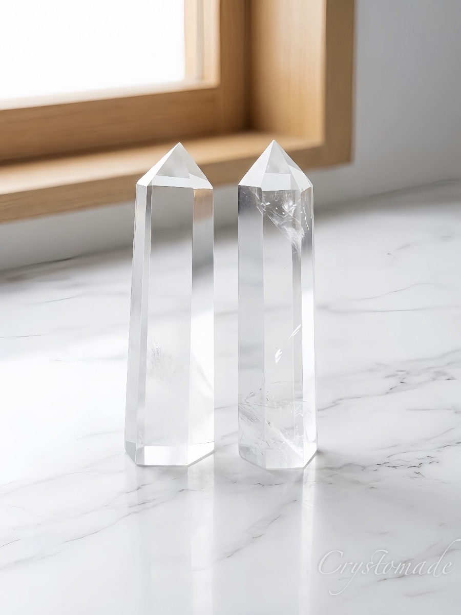 水晶柱｜白水晶｜8cm（兩支）